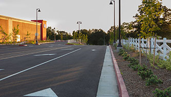 Roadway beside Rocklin Commons